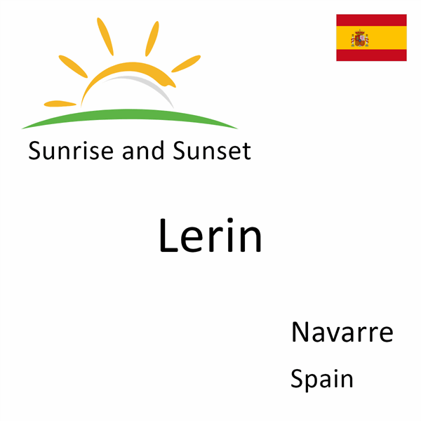 Sunrise and sunset times for Lerin, Navarre, Spain