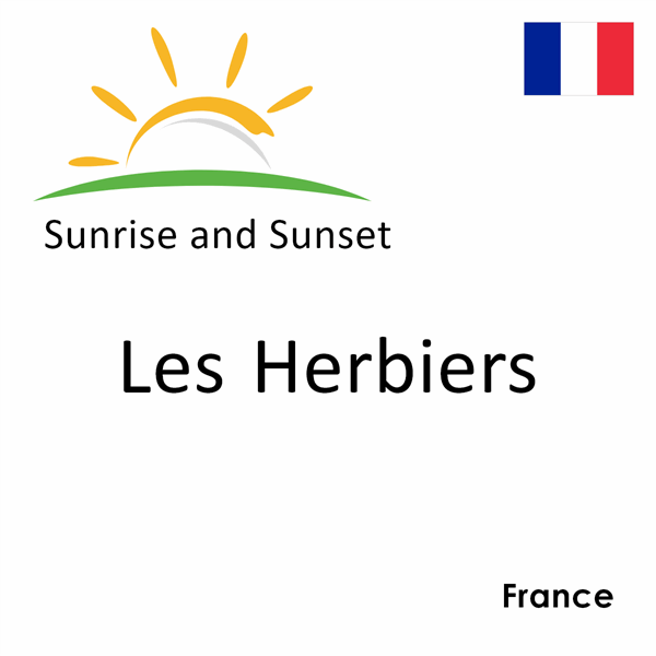 Sunrise and sunset times for Les Herbiers, France