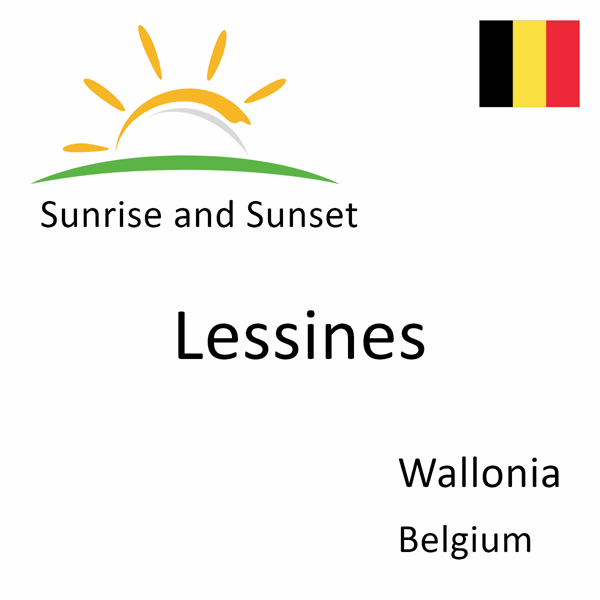 Sunrise and sunset times for Lessines, Wallonia, Belgium