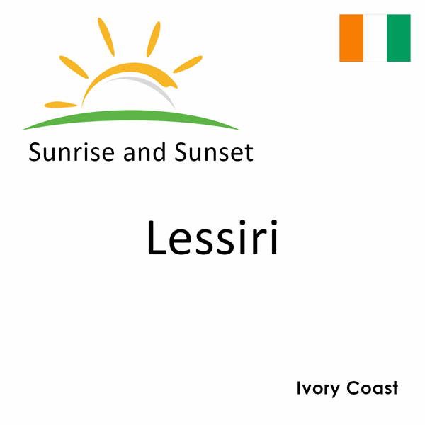 Sunrise and sunset times for Lessiri, Ivory Coast