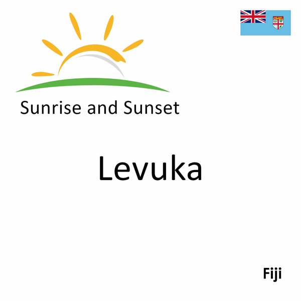 Sunrise and sunset times for Levuka, Fiji