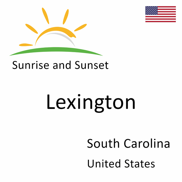 Sunrise and sunset times for Lexington, South Carolina, United States