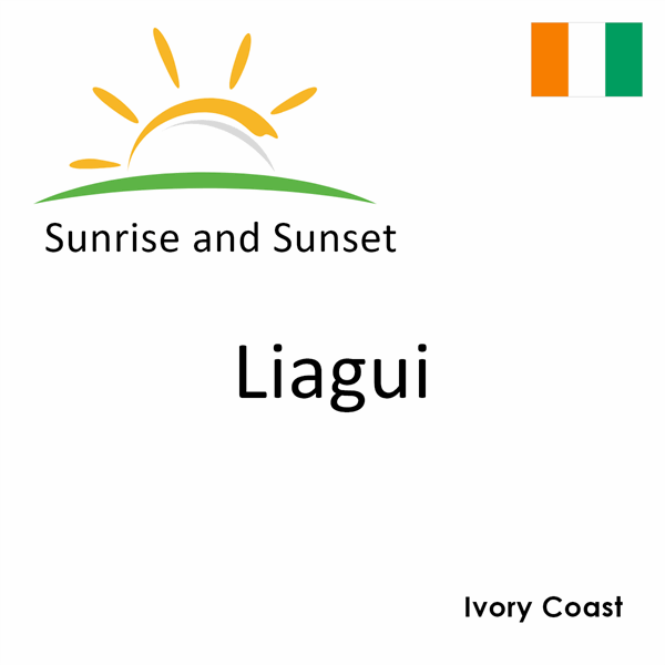 Sunrise and sunset times for Liagui, Ivory Coast