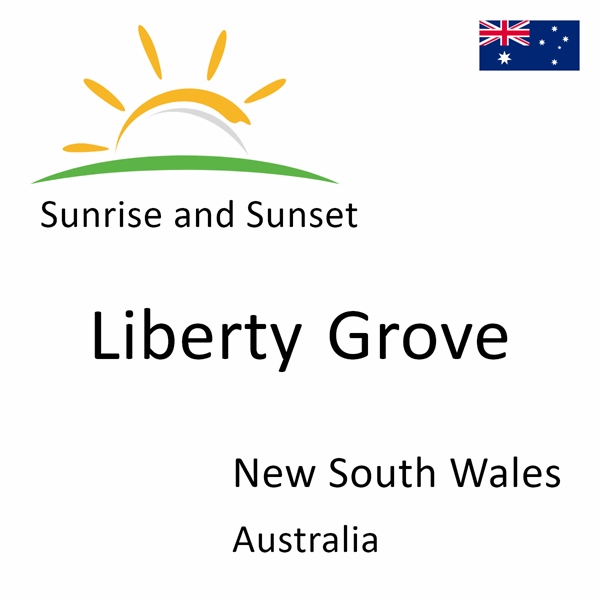 Sunrise and sunset times for Liberty Grove, New South Wales, Australia