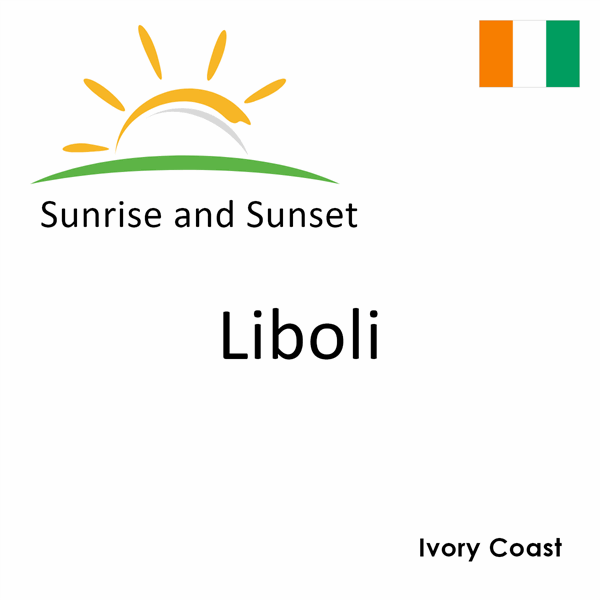 Sunrise and sunset times for Liboli, Ivory Coast