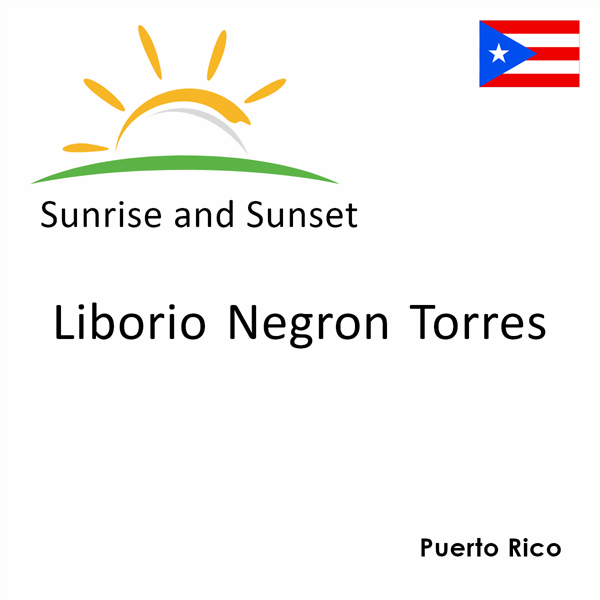 Sunrise and sunset times for Liborio Negron Torres, Puerto Rico