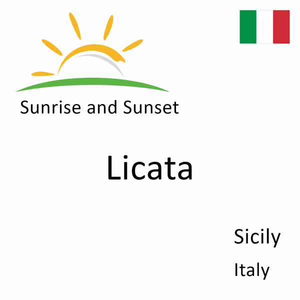 Sunrise and sunset times for Licata, Sicily, Italy