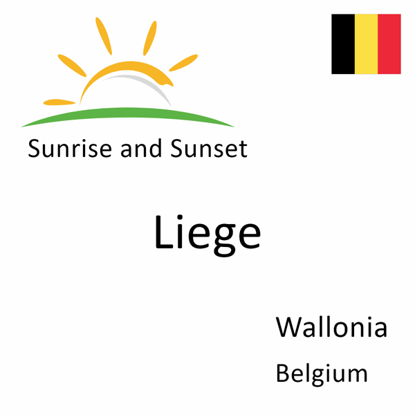 Sunrise and sunset times for Liege, Wallonia, Belgium