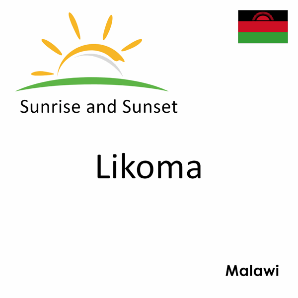 Sunrise and sunset times for Likoma, Malawi