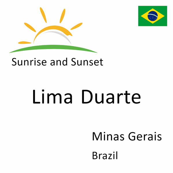 Sunrise and sunset times for Lima Duarte, Minas Gerais, Brazil