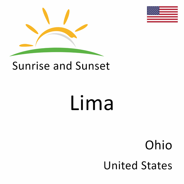 Sunrise and sunset times for Lima, Ohio, United States