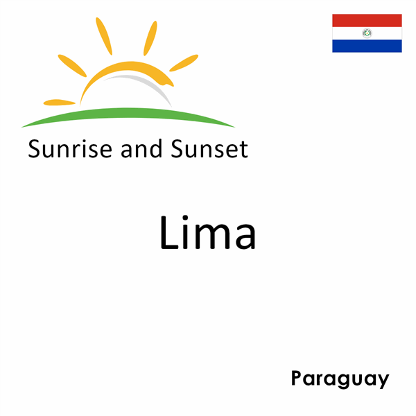 Sunrise and sunset times for Lima, Paraguay