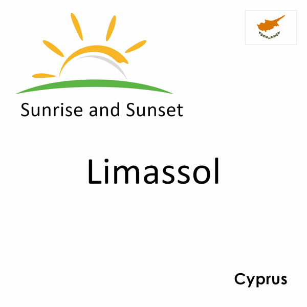 Sunrise and sunset times for Limassol, Cyprus