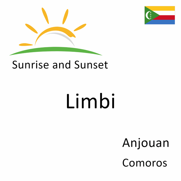 Sunrise and sunset times for Limbi, Anjouan, Comoros