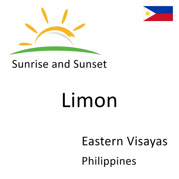 Sunrise and sunset times for Limon, Eastern Visayas, Philippines