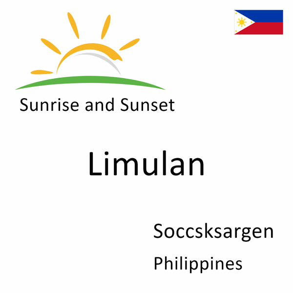 Sunrise and sunset times for Limulan, Soccsksargen, Philippines