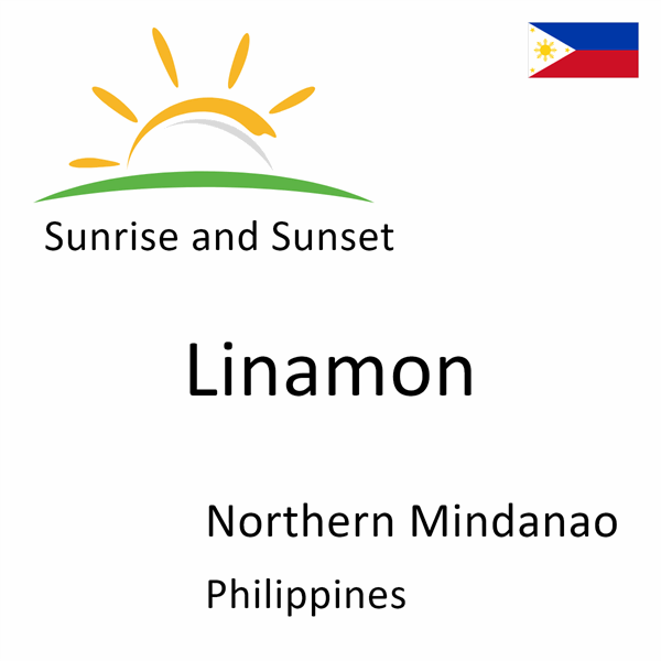 Sunrise and sunset times for Linamon, Northern Mindanao, Philippines