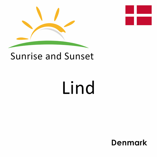 Sunrise and sunset times for Lind, Denmark