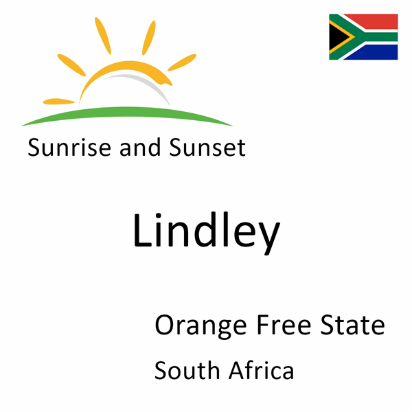 Sunrise and sunset times for Lindley, Orange Free State, South Africa