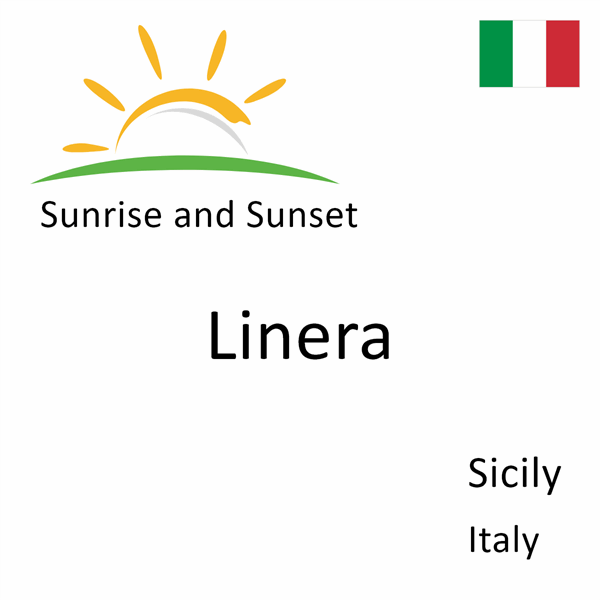 Sunrise and sunset times for Linera, Sicily, Italy