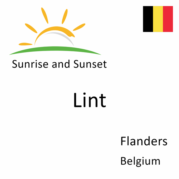 Sunrise and sunset times for Lint, Flanders, Belgium