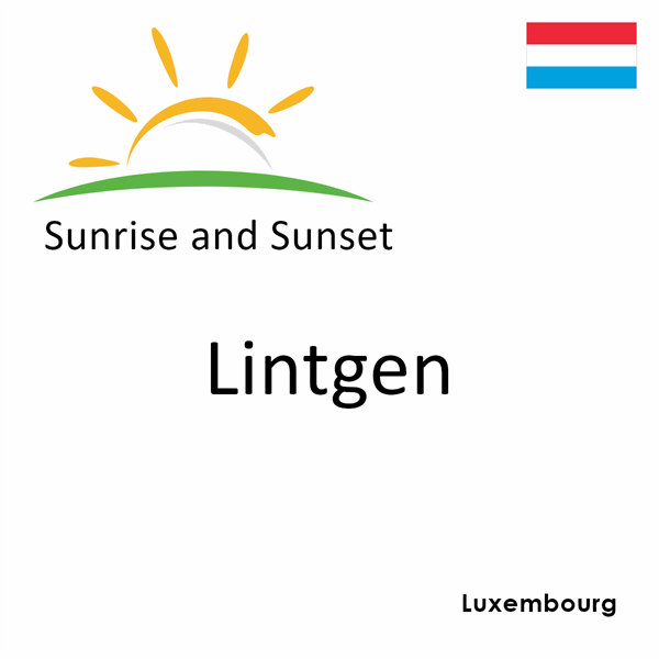 Sunrise and sunset times for Lintgen, Luxembourg