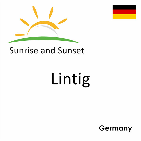 Sunrise and sunset times for Lintig, Germany