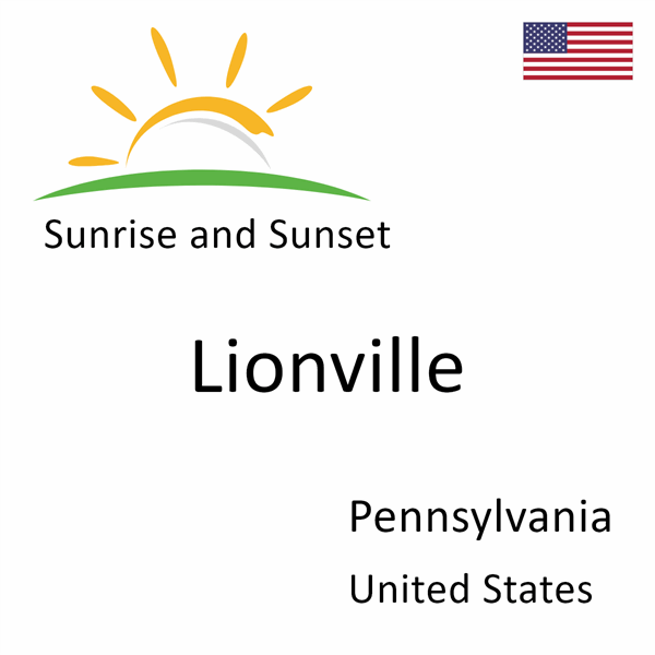 Sunrise and sunset times for Lionville, Pennsylvania, United States