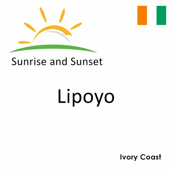 Sunrise and sunset times for Lipoyo, Ivory Coast