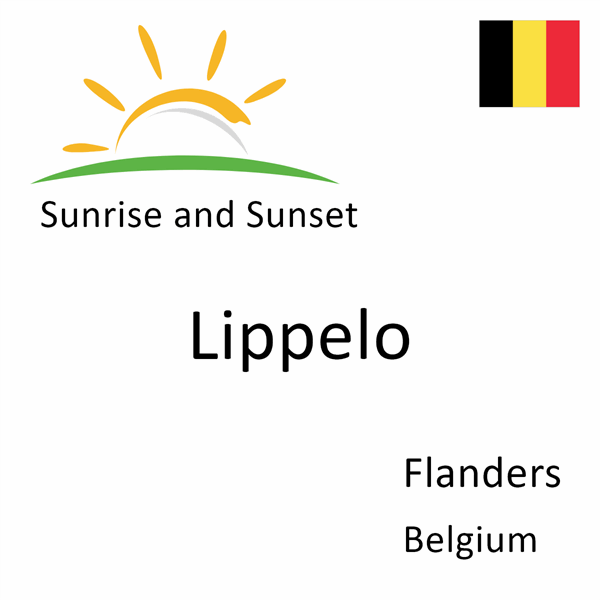 Sunrise and sunset times for Lippelo, Flanders, Belgium