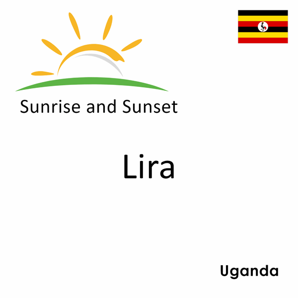 Sunrise and sunset times for Lira, Uganda