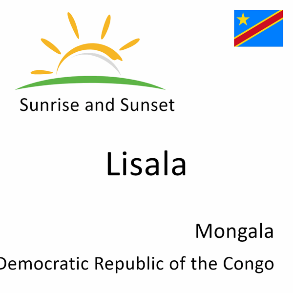 Sunrise and sunset times for Lisala, Mongala, Democratic Republic of the Congo