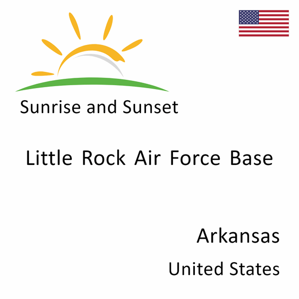 Sunrise and sunset times for Little Rock Air Force Base, Arkansas, United States