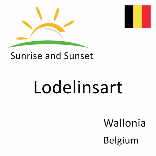 Sunrise and sunset times for Lodelinsart, Wallonia, Belgium