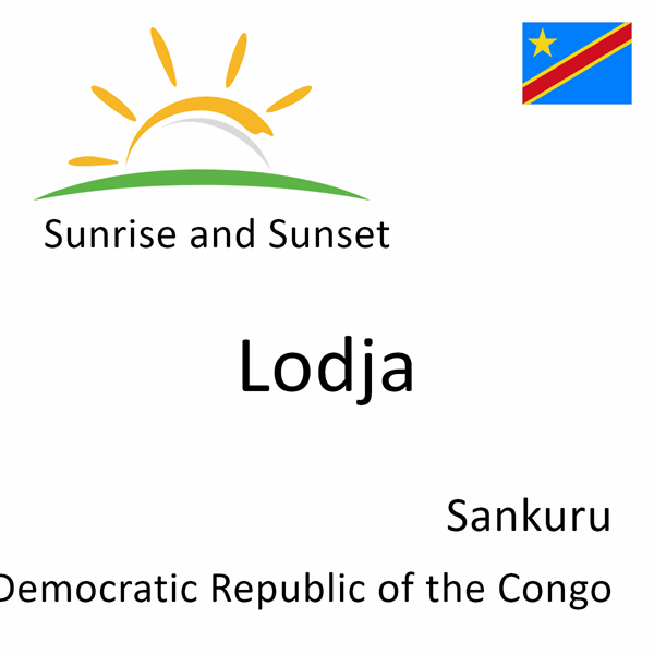 Sunrise and sunset times for Lodja, Sankuru, Democratic Republic of the Congo