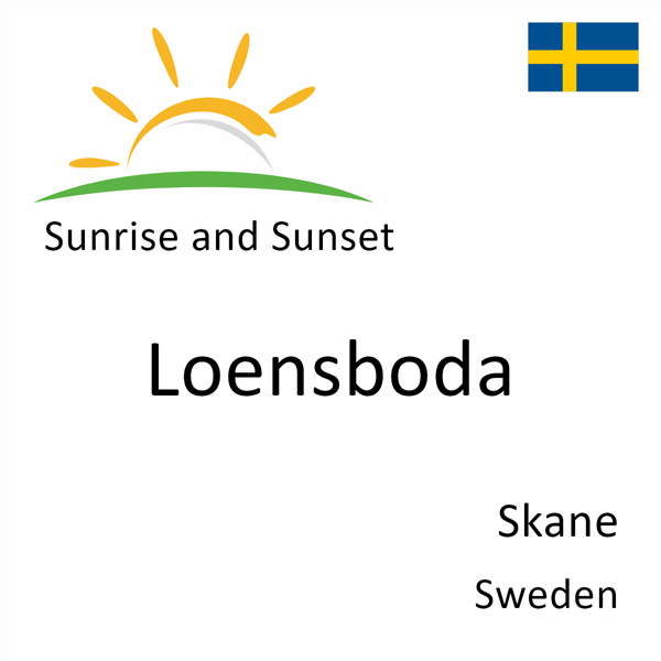 Sunrise and sunset times for Loensboda, Skane, Sweden