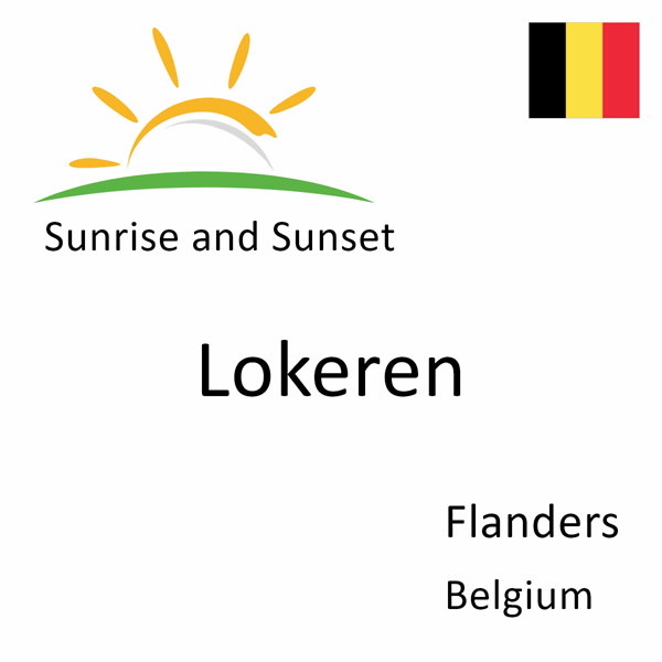 Sunrise and sunset times for Lokeren, Flanders, Belgium