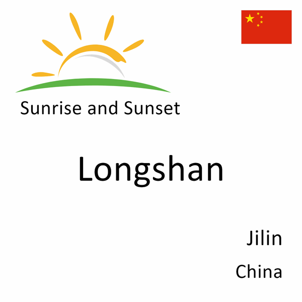 Sunrise and sunset times for Longshan, Jilin, China