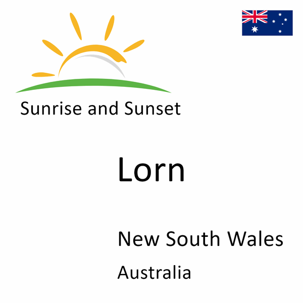 Sunrise and sunset times for Lorn, New South Wales, Australia