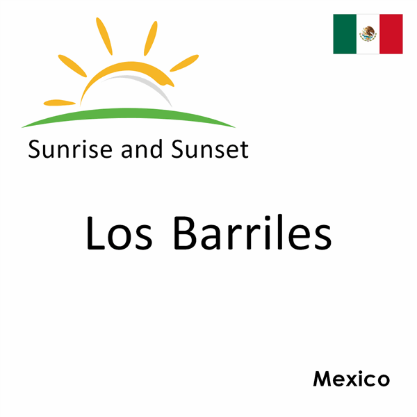 Sunrise and sunset times for Los Barriles, Mexico