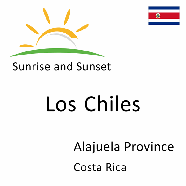 Sunrise and sunset times for Los Chiles, Alajuela Province, Costa Rica