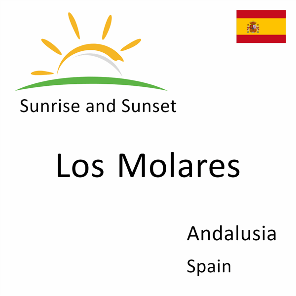 Sunrise and sunset times for Los Molares, Andalusia, Spain