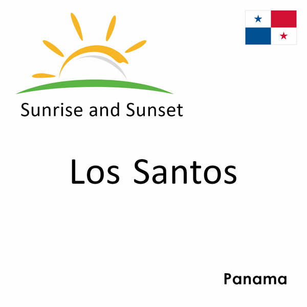 Sunrise and sunset times for Los Santos, Panama