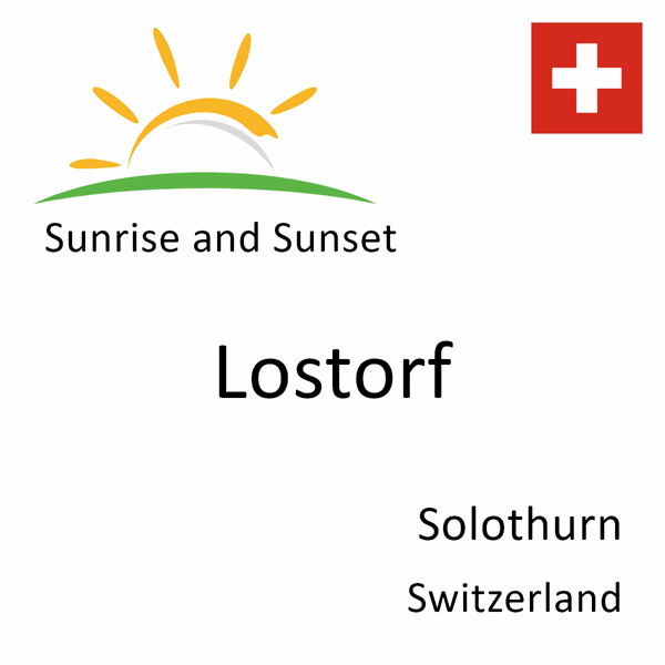 Sunrise and sunset times for Lostorf, Solothurn, Switzerland
