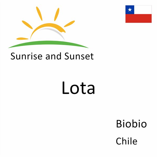 Sunrise and sunset times for Lota, Biobio, Chile