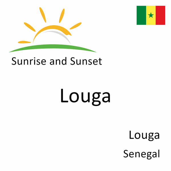 Sunrise and sunset times for Louga, Louga, Senegal