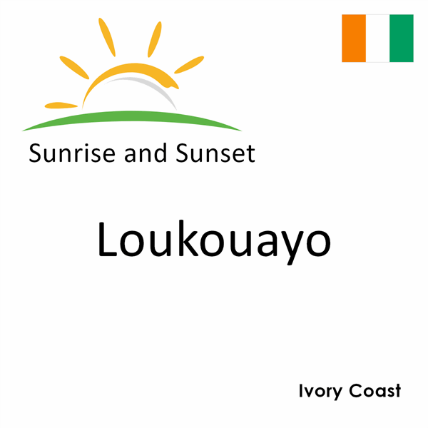 Sunrise and sunset times for Loukouayo, Ivory Coast