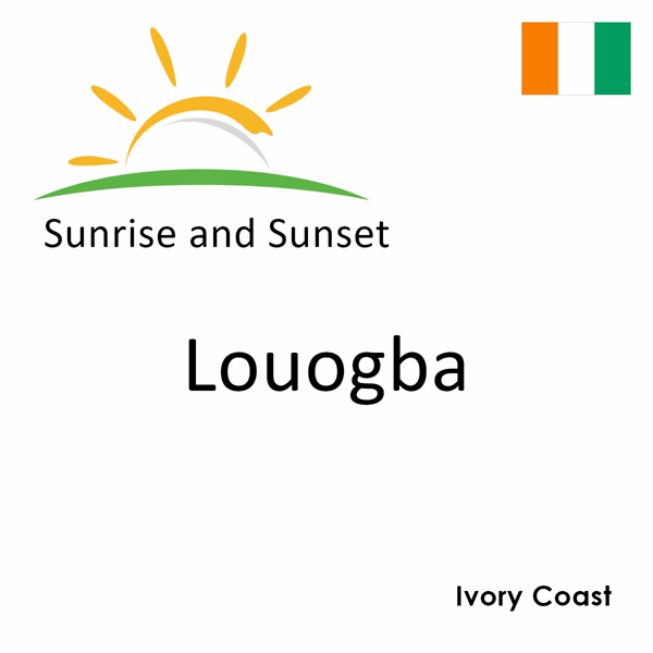 Sunrise and sunset times for Louogba, Ivory Coast