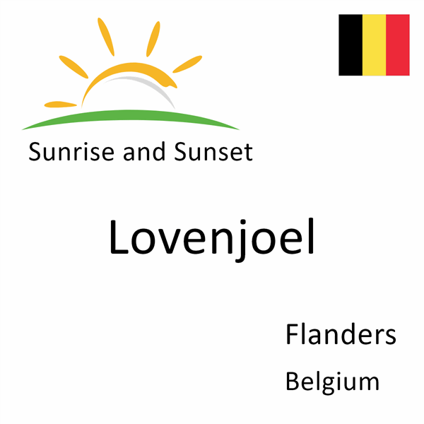 Sunrise and sunset times for Lovenjoel, Flanders, Belgium