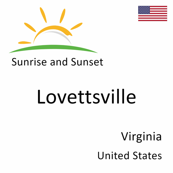 Sunrise and sunset times for Lovettsville, Virginia, United States